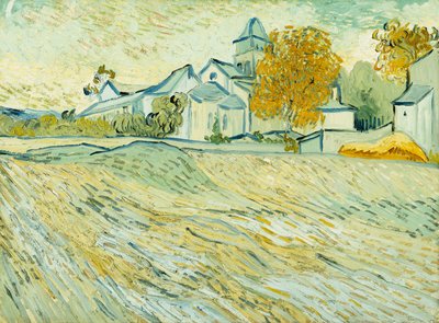 View of Asylum and Saint-Remy Chapel by Vincent van Gogh