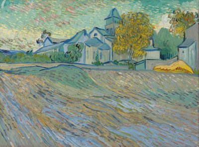 View of the Asylum and Chapel of Saint-Rémy, 1889 by Vincent van Gogh