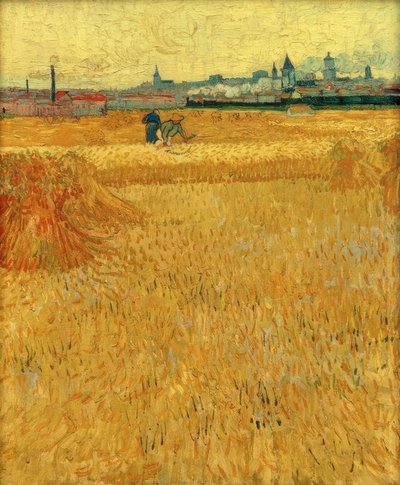 Wheat Field with View of Arles by Vincent van Gogh