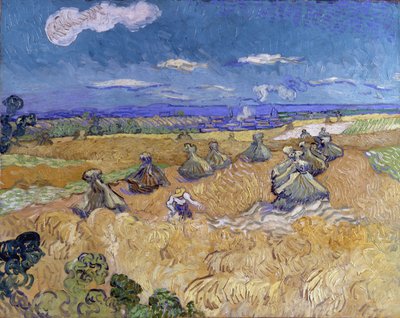 Wheatfield with Sheaves and Reaper by Vincent van Gogh