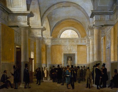Interior of Palazzo San Giacomo in Naples by Vincenzo Abbati