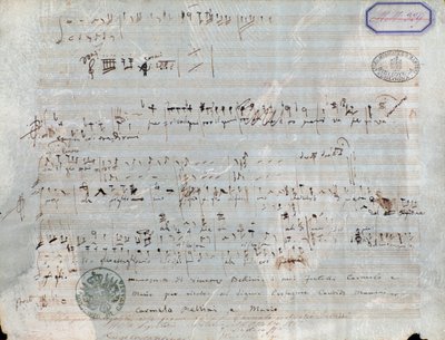Sheet music page for The Pirate, opera by Vincenzo Bellini by Vincenzo Bellini