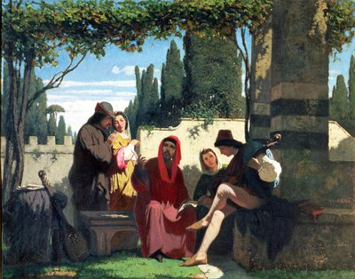 Florentine Troubadours in the 14th Century, 1860 by Vincenzo Cabianca