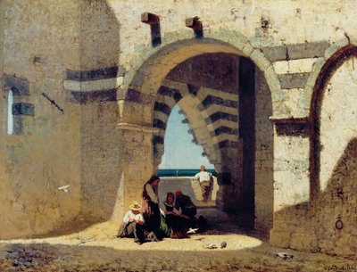 Leftovers of the Church of San Pietro in Portovenere by Vincenzo Cabianca