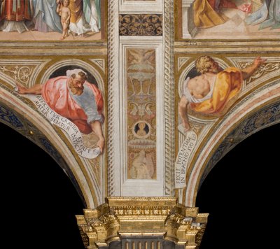 Central Nave, Plume Second and Third Span North, Vincenzo Campi 1573, Busts with Prophets by Vincenzo Campi