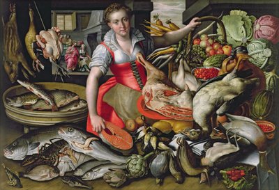 Martha preparing the meal for Jesus or Jesus at the House of Martha and Mary by Vincenzo Campi