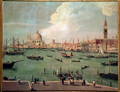 View on the Basin of St Mark, Venice, with the Basilica of Santa Maria della Salute, Painting by Vincenzo Chilone, Venice, Museo Correr by Vincenzo Chilone