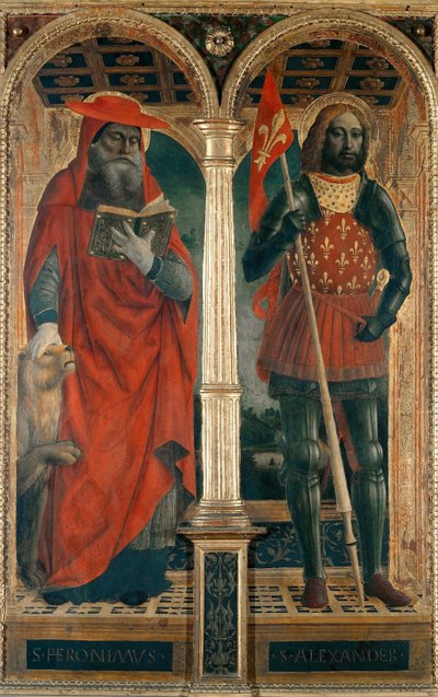 Saints Jerome and Alexander. Polyptych from the Santa Maria delle Grazie by Vincenzo Foppa