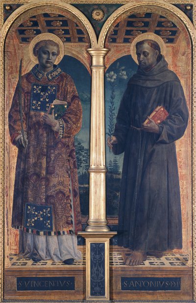 Saints Vincent and Anthony, Side Compartment of Altarpiece of Santa Maria delle Grazie by Vincenzo Foppa