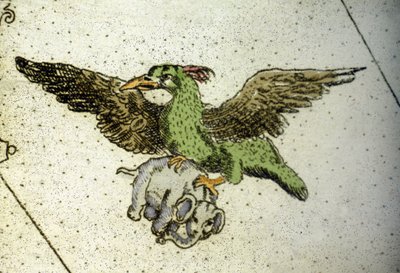 The Giant Bird Rok Carrying an Elephant, detail of a world map by Vincenzo Coronelli, 17th century by Vincenzo Maria Coronelli