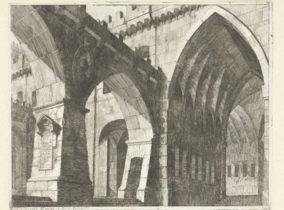 Courtyard of a Castle by Vincenzo Mazzi