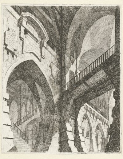Interior of a Building by Vincenzo Mazzi