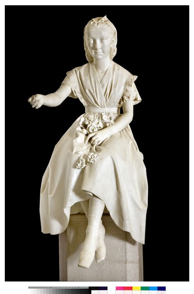 Portrait of Marquise Virginia Busti Porro as a Young Girl by Vincenzo Vela