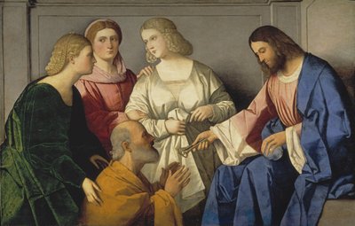 Christ Giving the Keys to Saint Peter by Vincenzo di Biagio Catena