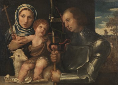 Infant Saint John with a Female Saint and a Warrior Saint by Vincenzo di Biagio Catena