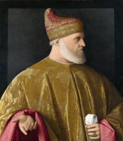Portrait of the Doge, Andrea Gritti (1455-1538), oil on canvas, ca 1530 by Vincenzo di Biagio Catena