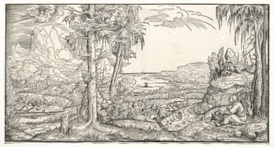 St. John on the Island of Patmos by Virgilius Solis