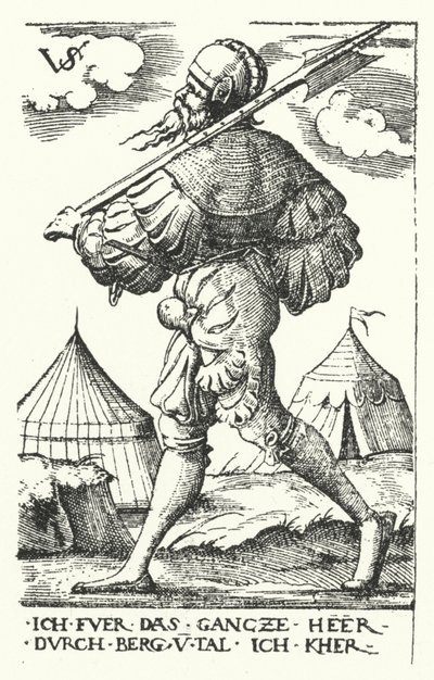Landsknecht by Virgilius the elder Solis