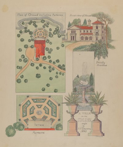 Italian Villa Design, c. 1936 by Virginia Richards