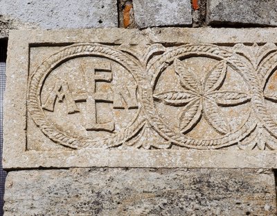 Detail of the Western Façade of the Church of Santa Maria de Lara, Quintanilla de las Vinas, Spain by Visigothic