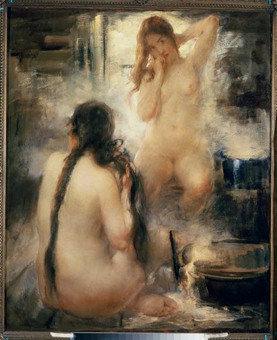 In a Steam Bath by Vitali Gvrilovich Tikhov