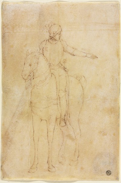 Armored Figure on Horseback by Vittore Carpaccio