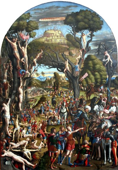 Crucifixion and Apotheosis of the Ten Thousand Martyrs of Mount Ararat by Vittore Carpaccio