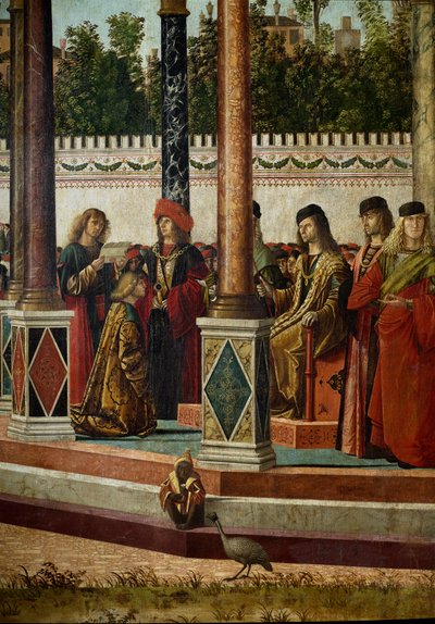 Cycle of the Life of Saint Ursula: the Return of the Ambassadors to the King of England (detail) by Vittore Carpaccio