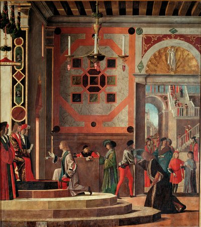 Cycle of the Life of Saint Ursula, Second Table: Goodbye of Ambassadors by Vittore Carpaccio