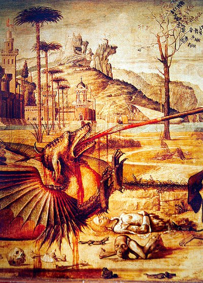 St. George Killing the Dragon (detail), c.1502-07 by Vittore Carpaccio