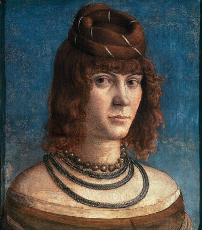 Portrait of Courtesan by Vittore Carpaccio by Vittore Carpaccio