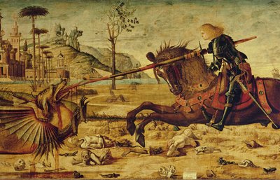 St. George Killing the Dragon (detail) by Vittore Carpaccio