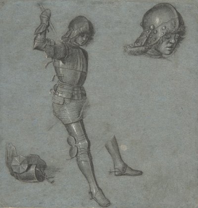 Studies of a Seated Youth in Armor by Vittore Carpaccio