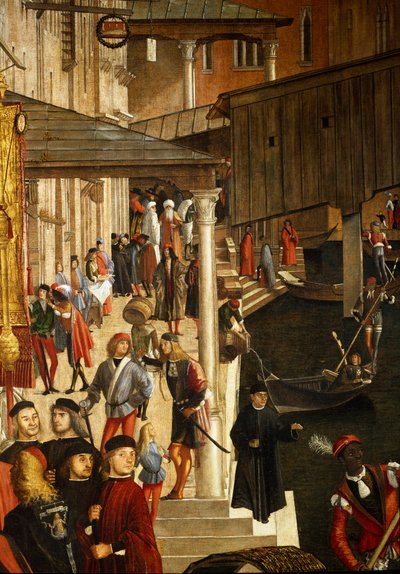 The Miracle of the Relic of the Holy Cross at Rialto Bridge in Venice (detail) by Vittore Carpaccio