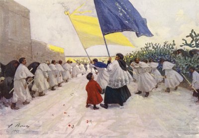 Malta: Procession at sunset at Citta Vecchia by Vittorio Boron