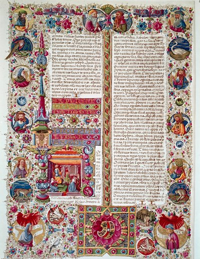 Page of the manuscript of the Bible of Borso d