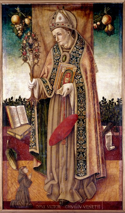 Representation of Saint Bonaventure Holding the Tree of Redemption by Vittorio Crivelli