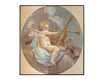 Frescos of angels, originally from St. Augustinus church by Vittorio Maria Bigari