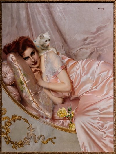 On the Sofa by Vittorio Matteo Corcos