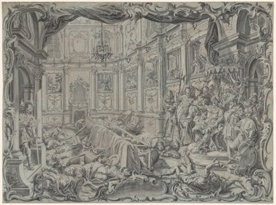 Absalom Orders the Murder of Amnon at a Feast in His Palace by Vitus Felix Rigl