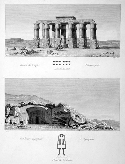 Temple of Hermopolis and Egyptian Tombs of Lycopolis by Vivant Denon