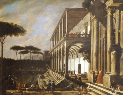 Feast in Villa of Poggioreale by Viviano Codazzi