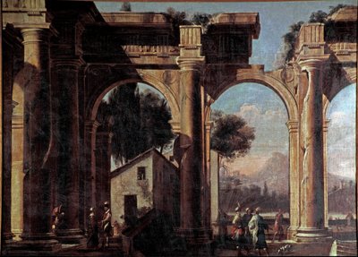 Landscape with ruins. Painting by Viviano Codazzi (1604-1670). 17th century. Venice, Museo Correr by Viviano Codazzi