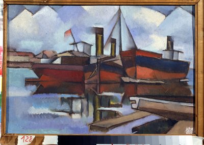 Steam Boats by Vladimir Davidovich Baranov Rossine
