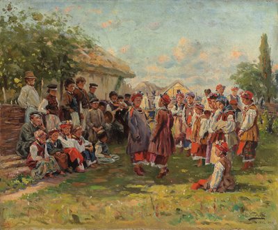 Festival in a Ukrainian Village by Vladimir Egorovic Makovsky