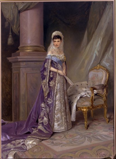 Portrait of Empress Maria Feodorovna, Princess Dagmar of Denmark (1847-1928) by Vladimir Egorovic Makovsky