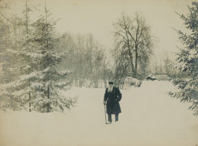 Count Lev Nikolayevich Tolstoy walking by Vladimir Grigorievich Chertkov