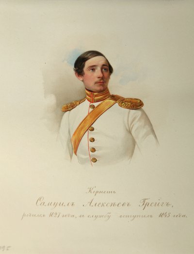 Portrait of Samuil Alexeyevich Greig (1827-1887) (From the Album of the Imperial Horse Guards) by Vladimir Ivanovich Hau