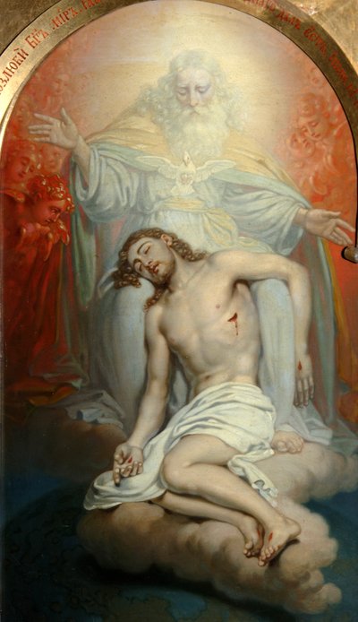God the Father lamenting over the dead Christ by Vladimir Lukich Borovikovsky