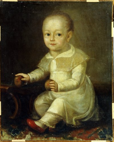 Portrait of a Child with Apples by Vladimir Lukich Borovikovsky